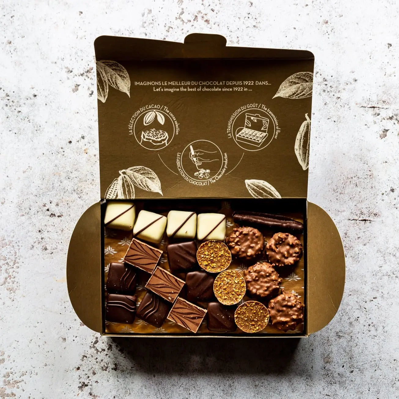 VALRHONA 50 ASSORTED CHOCOLATES 465g 